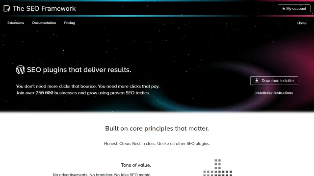 Screenshot of The SEO Framework