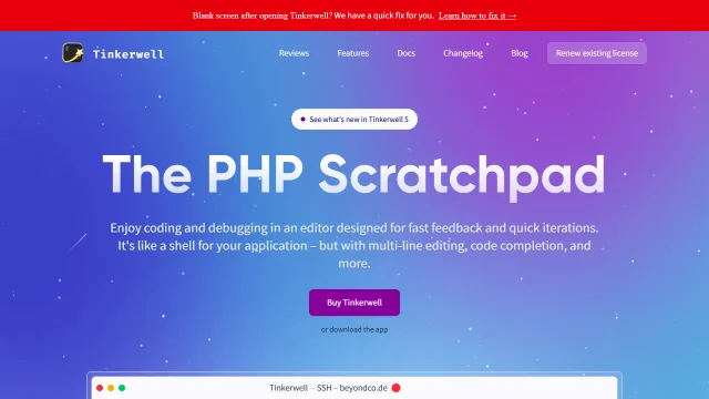 Screenshot of Tinkerwell