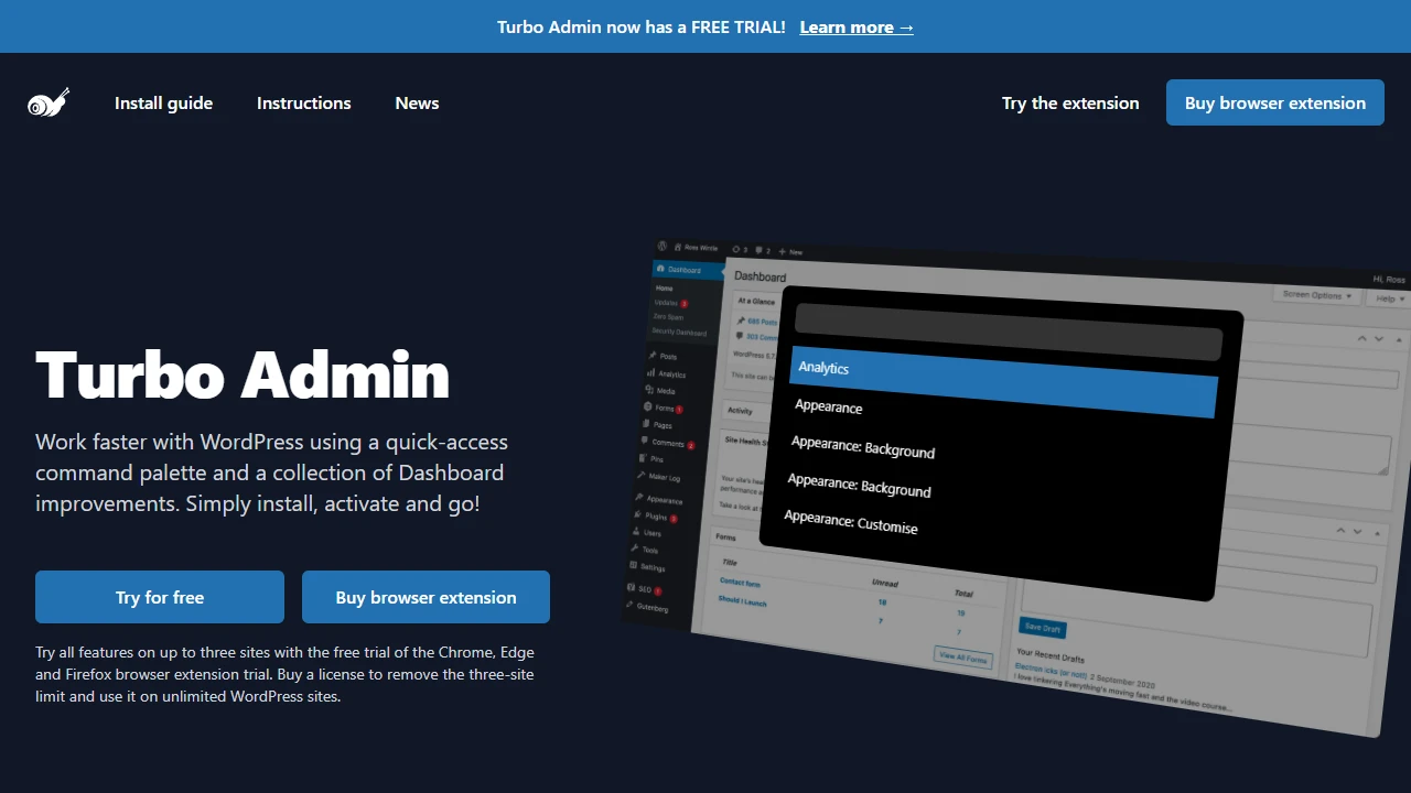 Screenshot of Turbo Admin