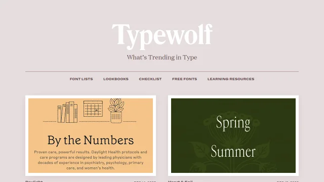 Screenshot of Typewolf