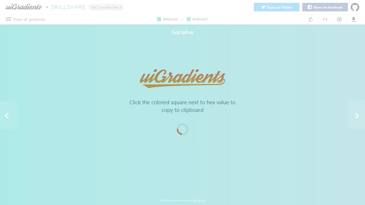Screenshot of UI Gradients