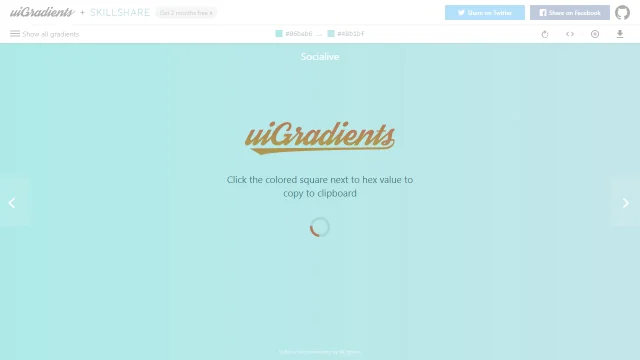 Screenshot of UI Gradients