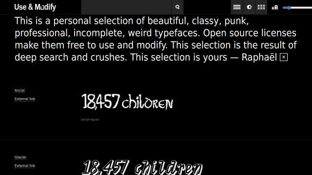 Screenshot of Use & Modify