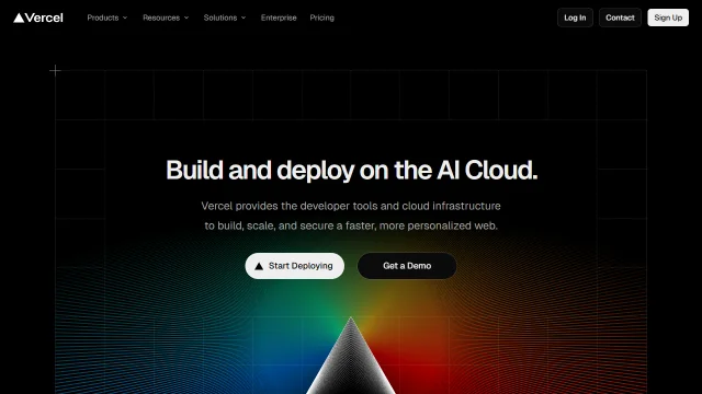 Screenshot of Vercel