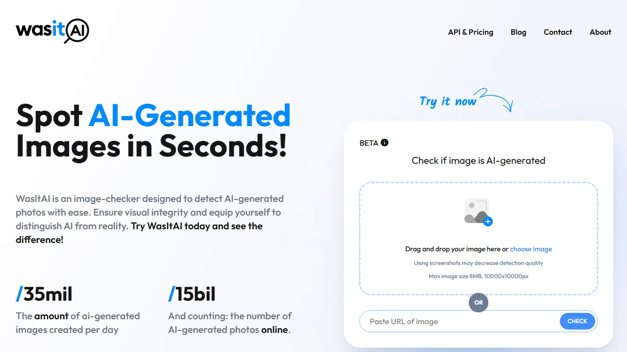 Screenshot of WasItAI