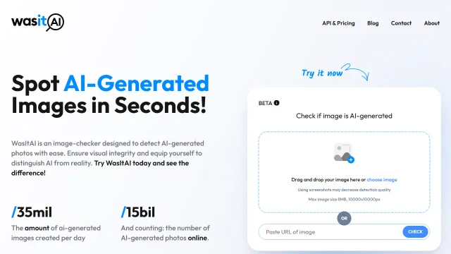 Screenshot of WasItAI