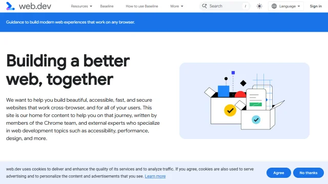 Screenshot of web.dev
