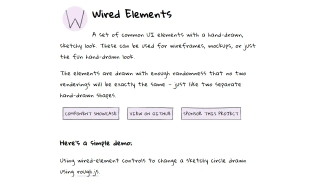 Screenshot of Wired Elements