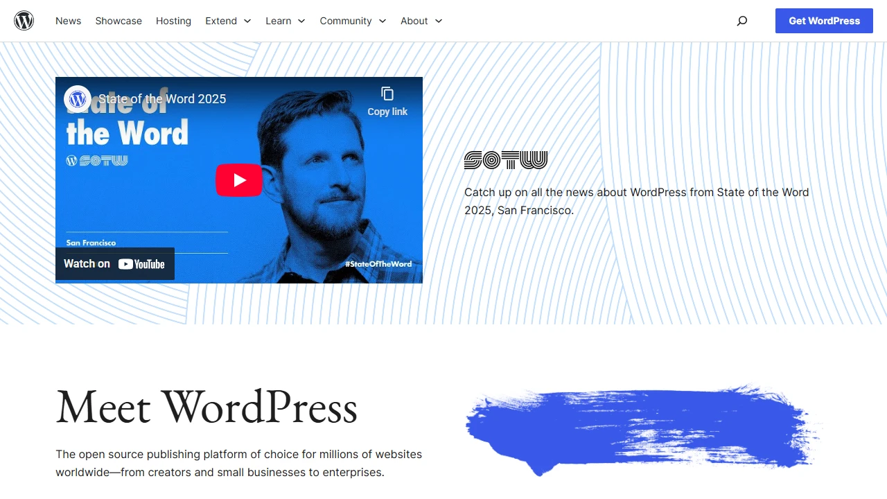 Screenshot of WordPress