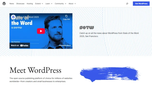 Screenshot of WordPress