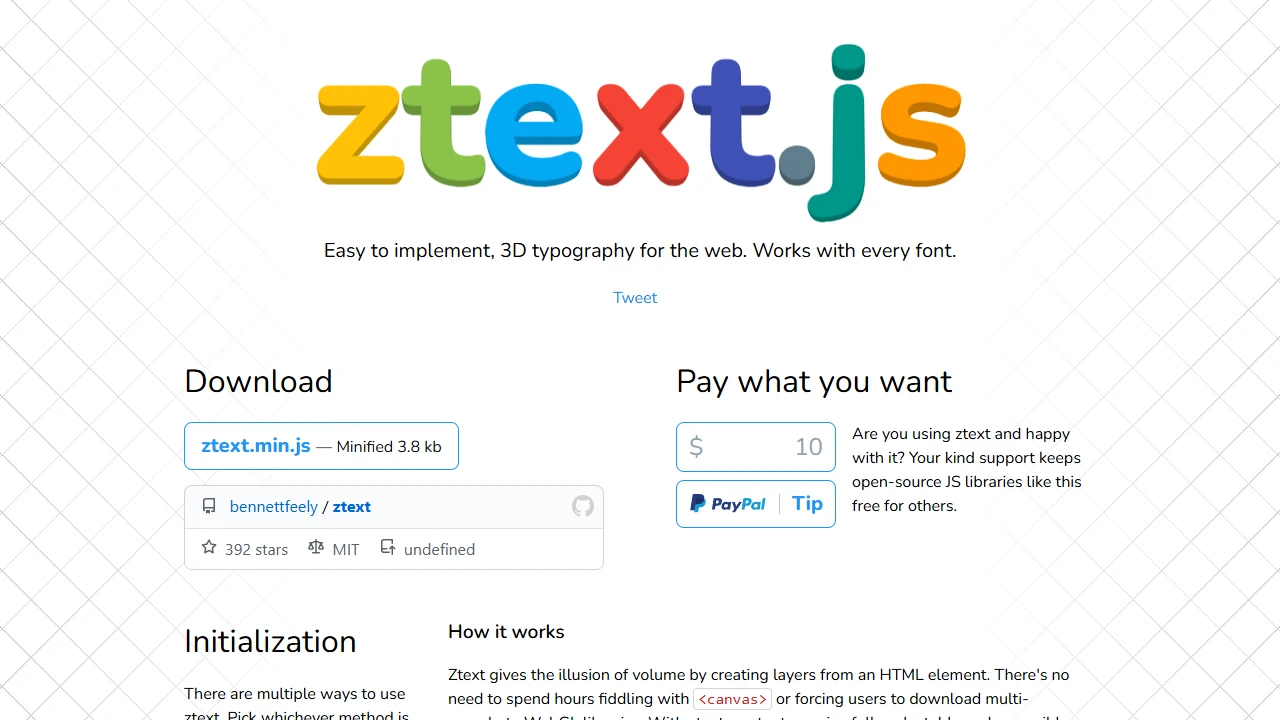 Screenshot of ztext.js