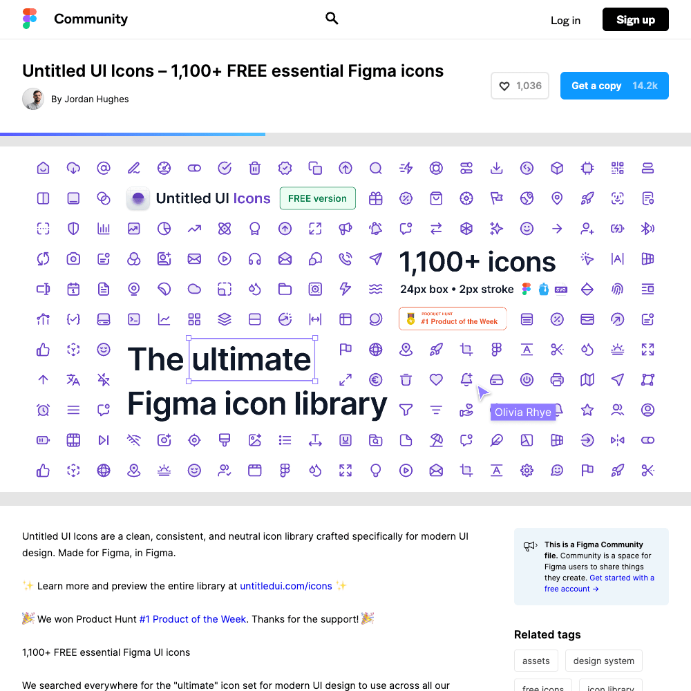 Screenshot of Untitled UI Icons for Figma website