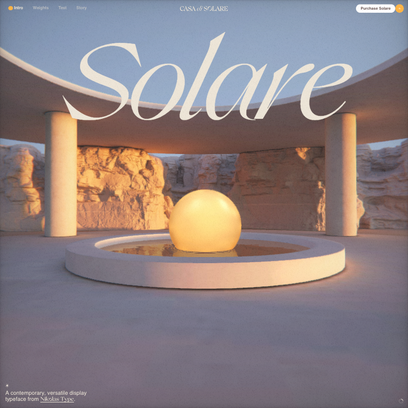 Screenshot of Solare website