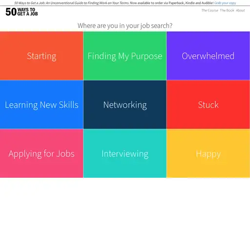 Screenshot of 50 Ways to Get a Job website