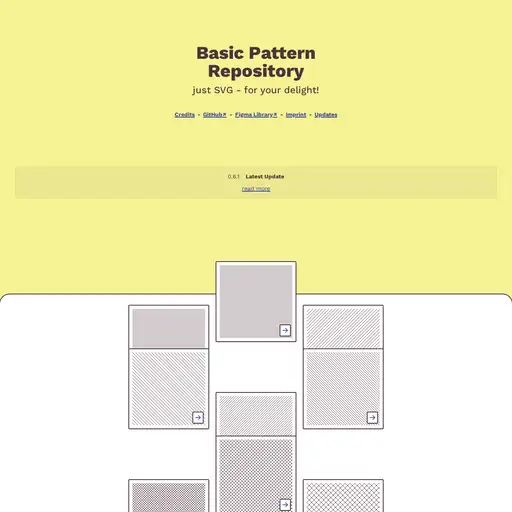 Screenshot of Basic Pattern Repository website