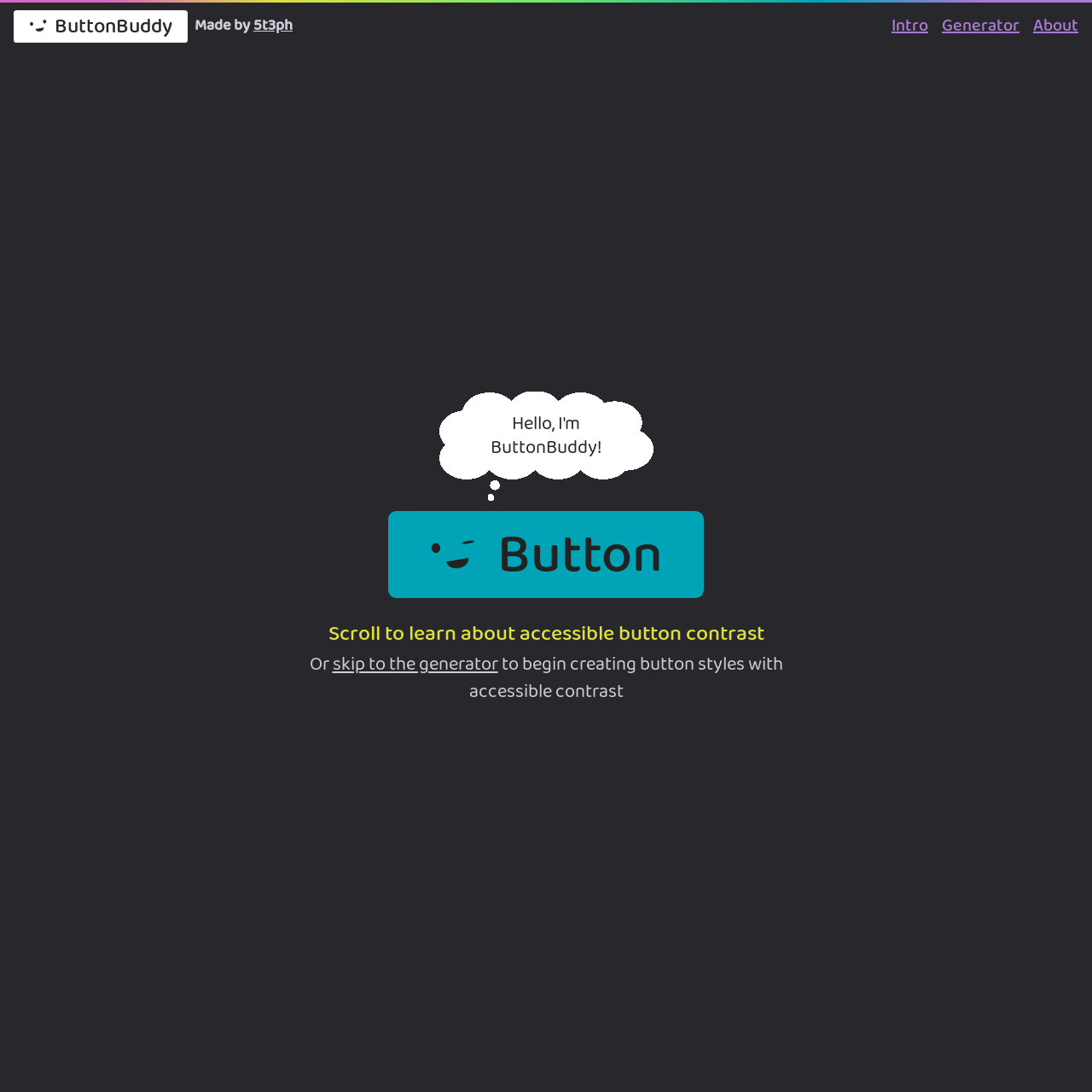 Screenshot of Button Buddy website