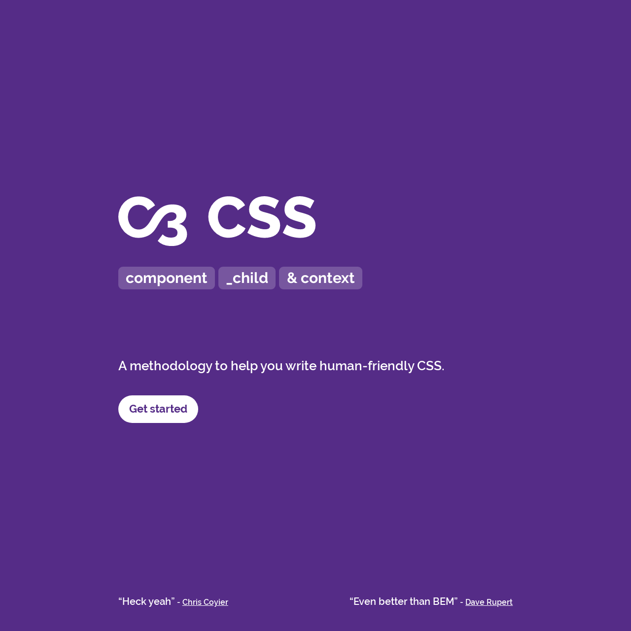 Screenshot of C3 CSS website