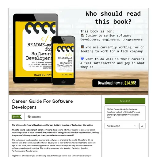 Screenshot of Career Guide For Software Developers website