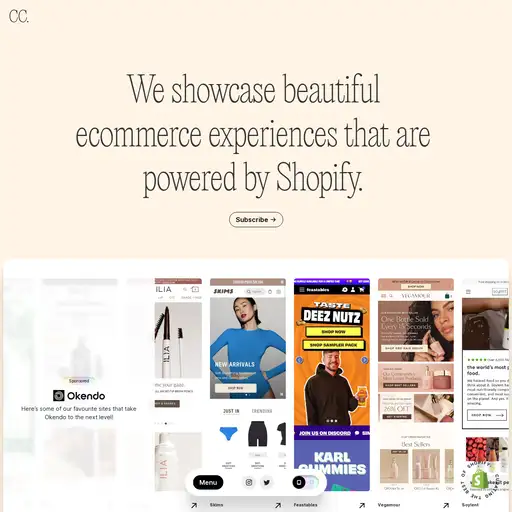 Screenshot of Commerce Cream website