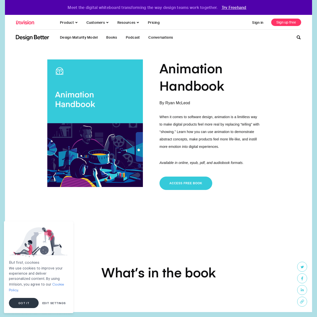 Screenshot of Design Animation Handbook website