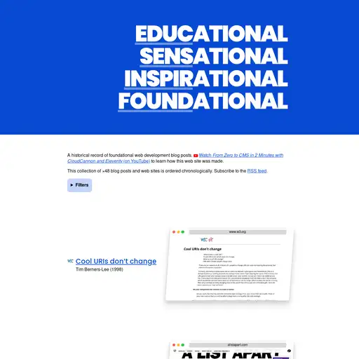 Screenshot of Educational Sensational Inspirational Foundational website