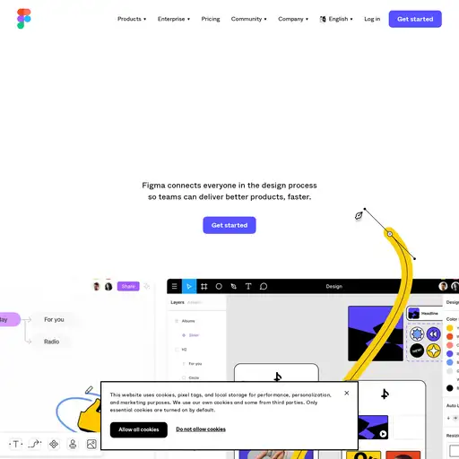 Screenshot of Figma website