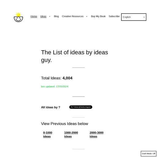 Screenshot of Ideas Grab website