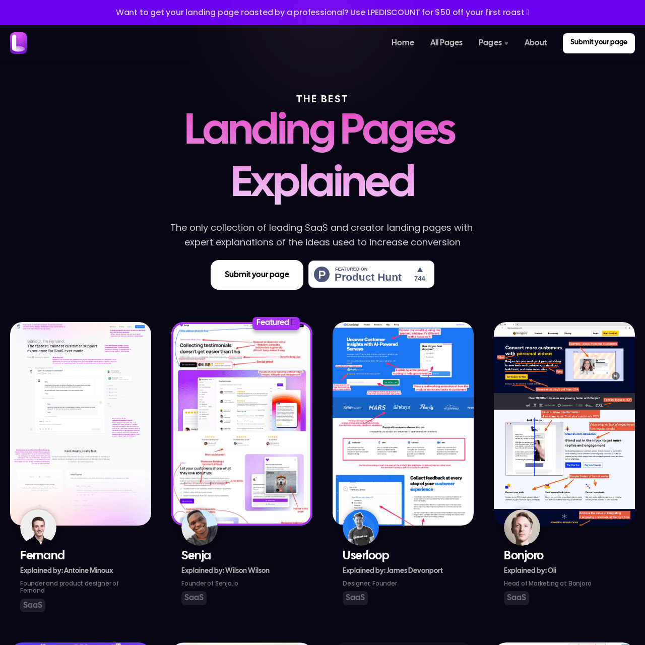 Screenshot of Landing Pages Explained website