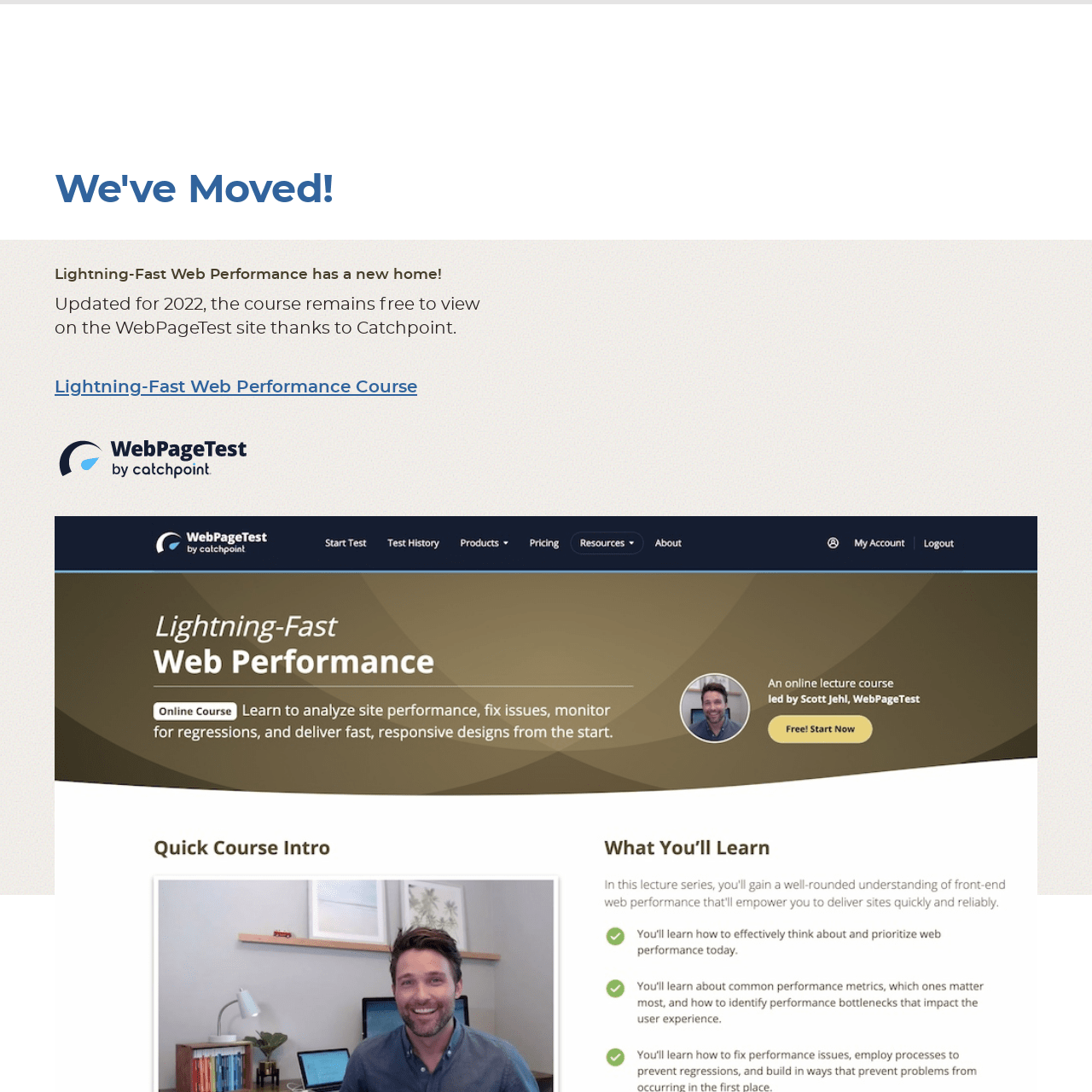 Screenshot of Lightning-Fast Web Performance website