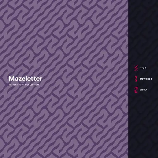 Screenshot of Mazeletter website