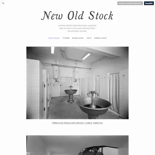 Screenshot of New Old Stock website