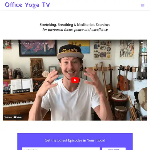 Screenshot of Office Yoga TV website