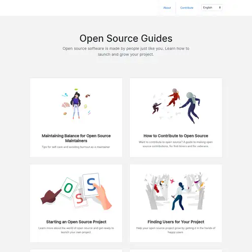 Screenshot of Open Source Guide website