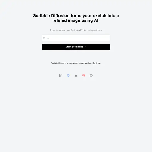 Screenshot of Scribble Diffusion website