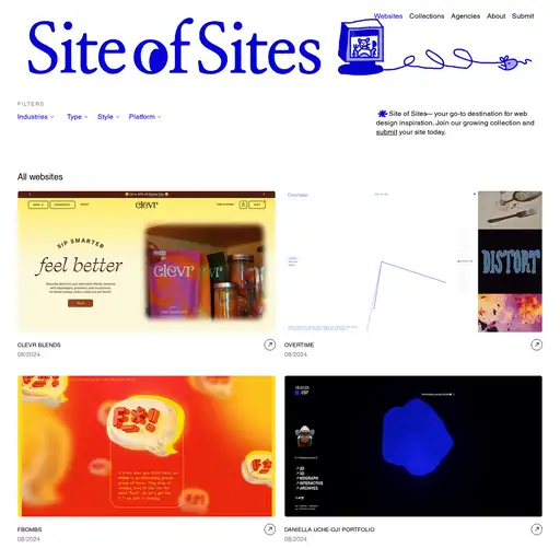 Screenshot of Site of Sites website