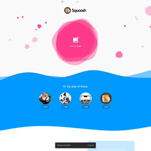 Screenshot of Squoosh website