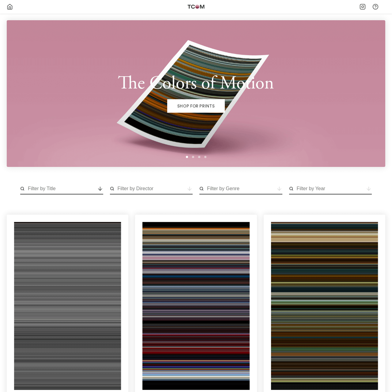 Screenshot of The Colors of Motion website