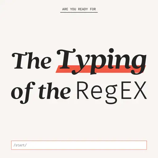 Screenshot of The Typing of the RegEX website