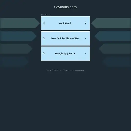 Screenshot of TidyMails website