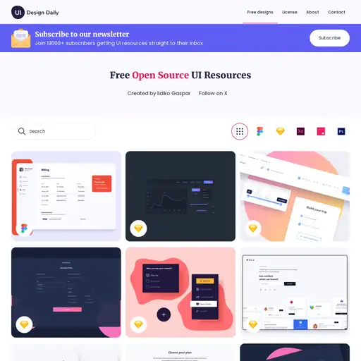 Screenshot of UI Design Daily website