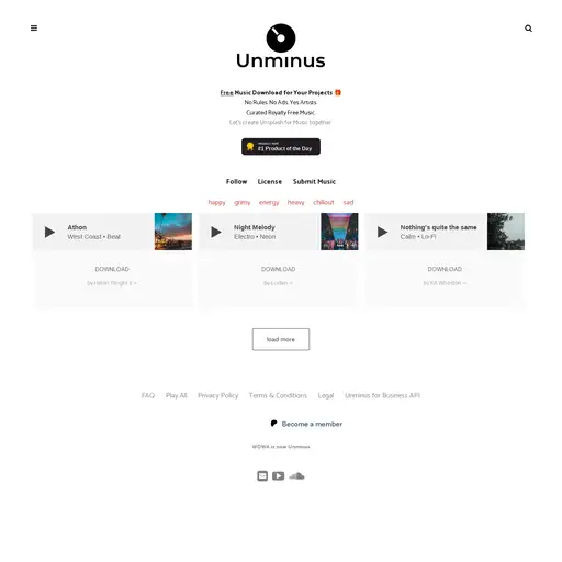 Screenshot of Unminus website